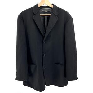 Vintage Y2K Luca Venturini Black 100% Cashmere Tailored Blazer